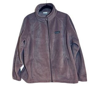 Women’s Columbia fleece jacket size 2x blush pink/burgundy
